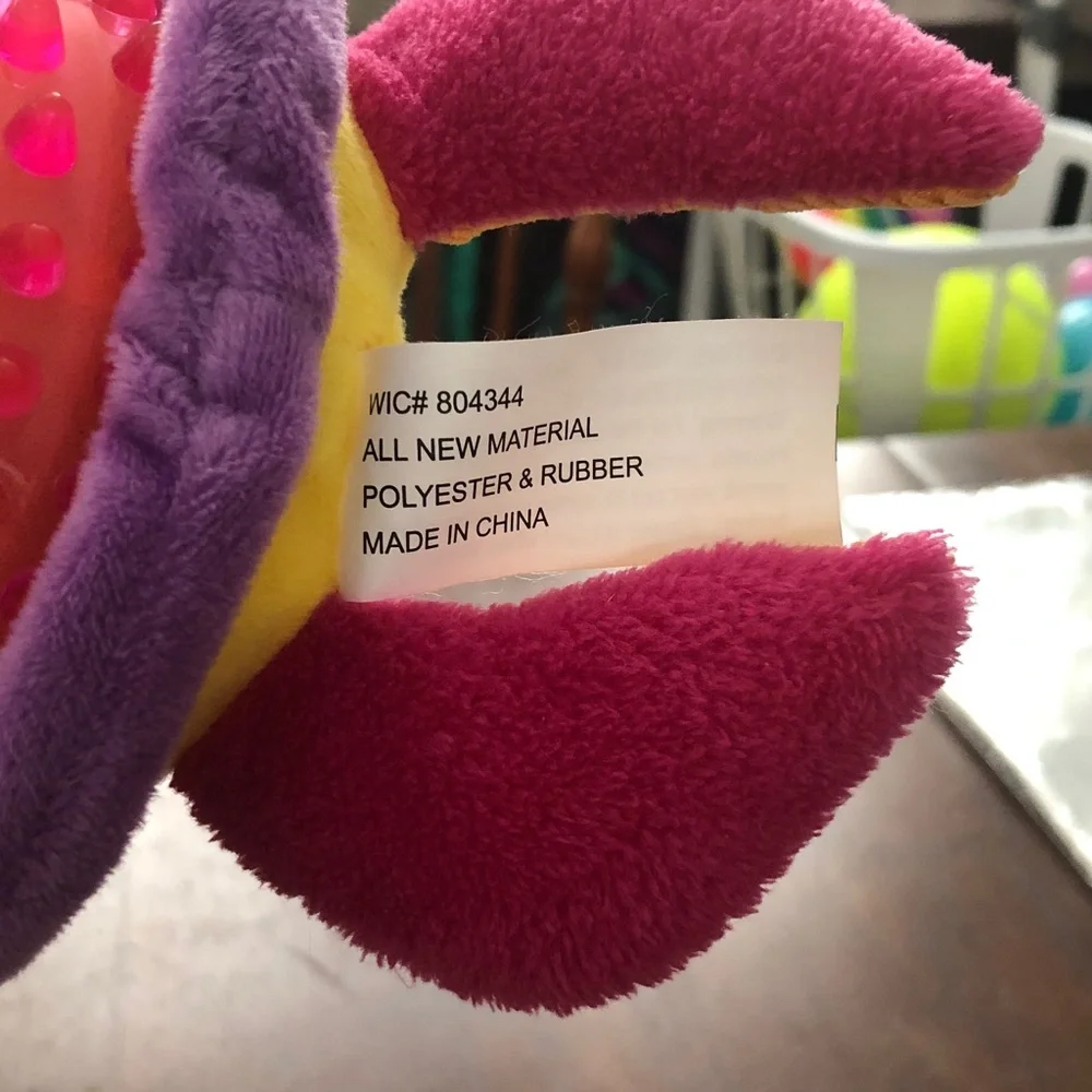 🥤 Plush Turtle Dog Toy with a Spiky Shell